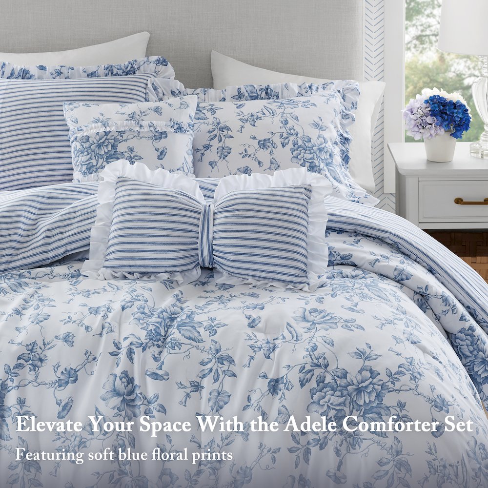 5 Pieces Comforter Set with Decorative Pillows. Picture 4