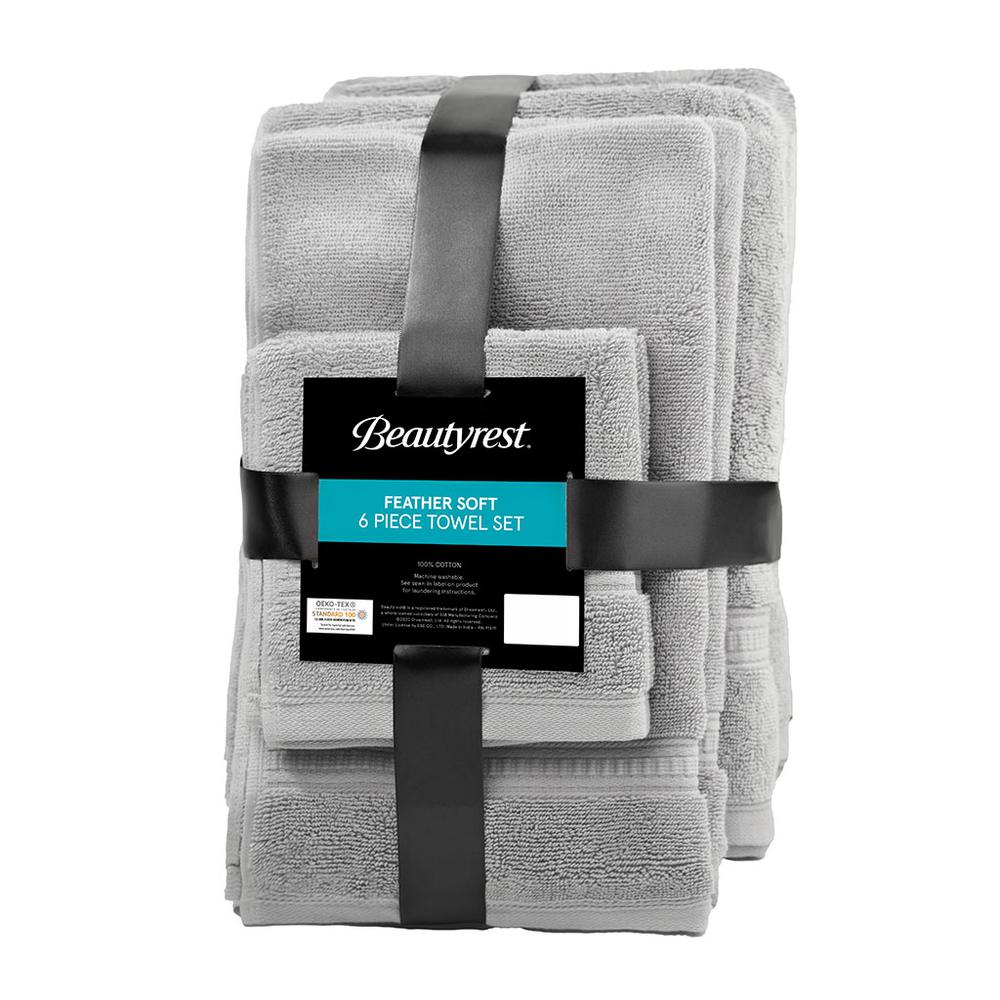 100% Cotton Feather Touch Antimicrobial Towel 6 Piece Set. Picture 2