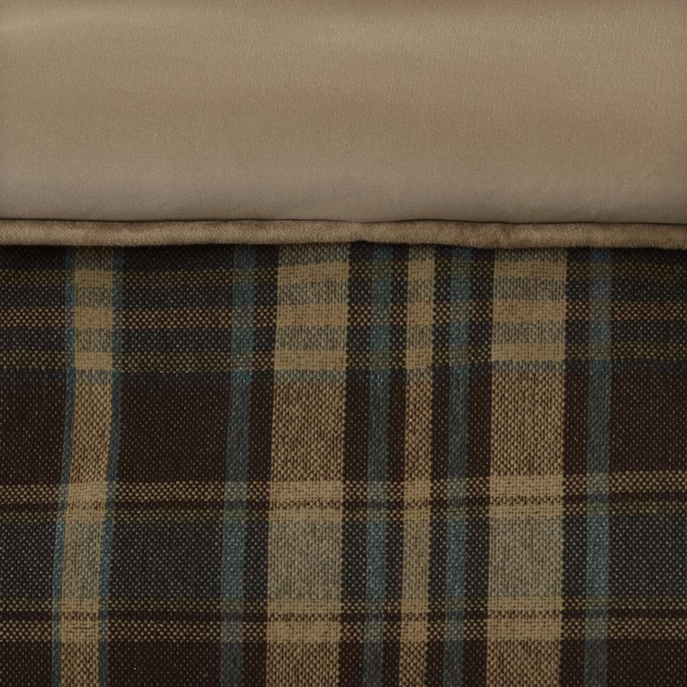 Hadley Plaid Oversized Cozy Spun Comforter Set, Multi color. Picture 3