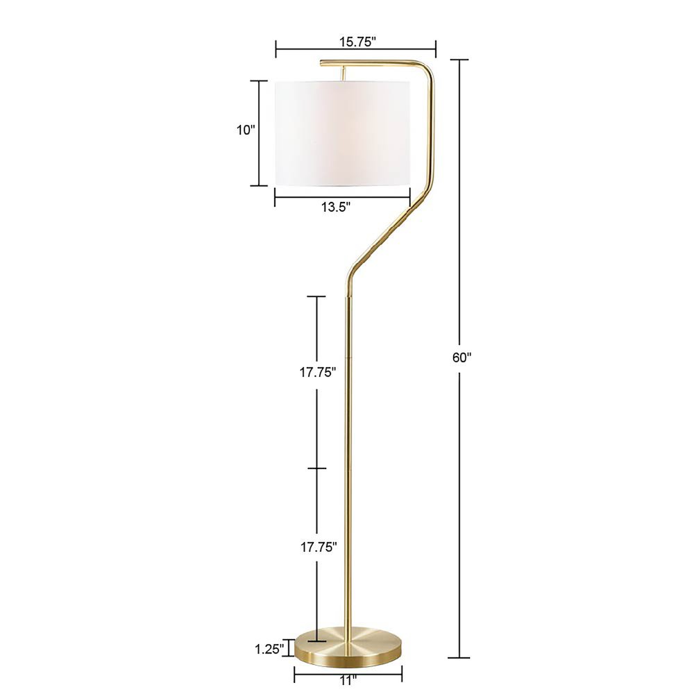Angular Arched Metal Floor Lamp. Picture 1