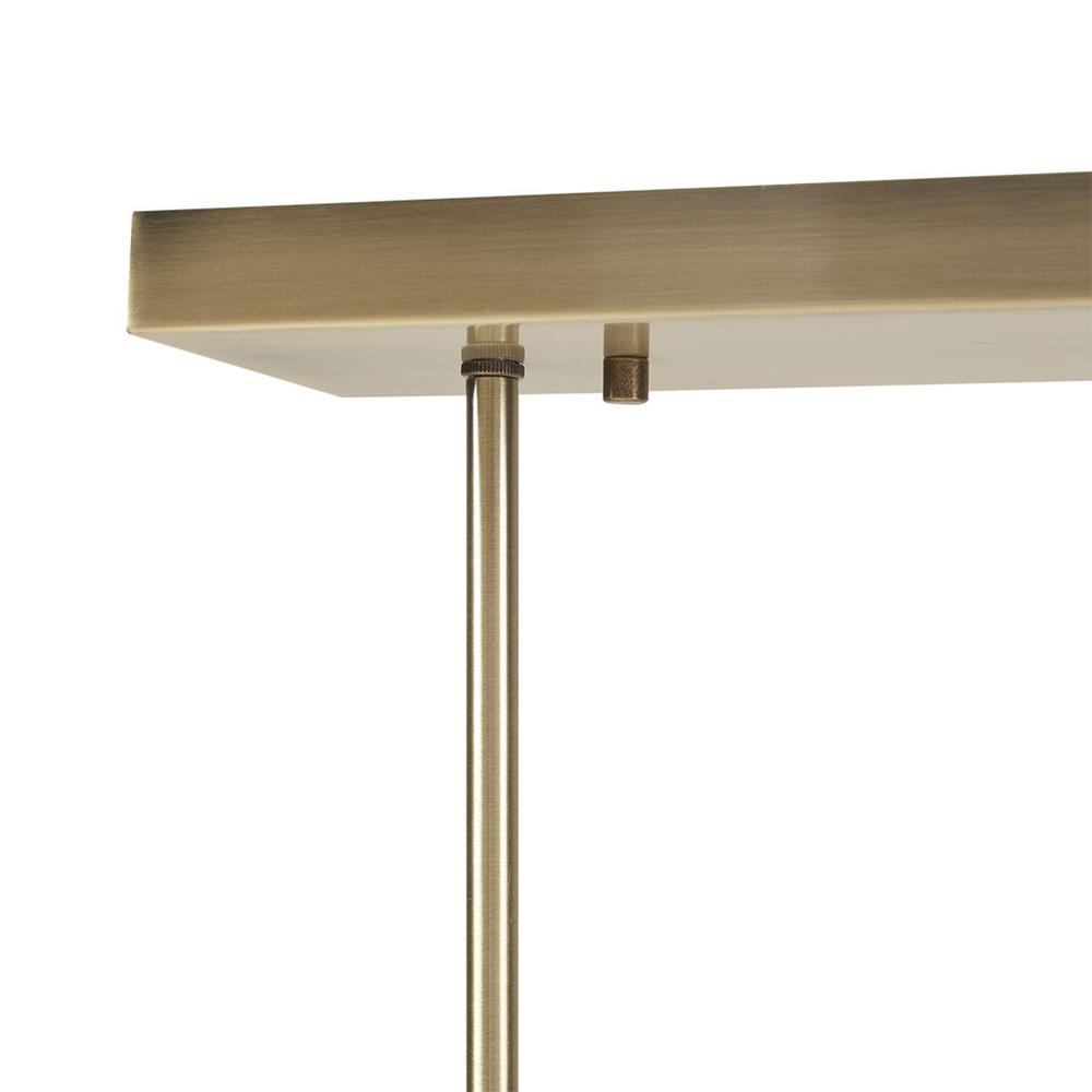 6-Light Frosted Glass Globe Linear Chandelier. Picture 5