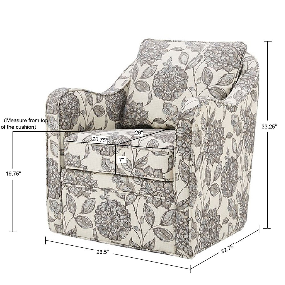 Wide Seat Swivel Arm Chair. Picture 5