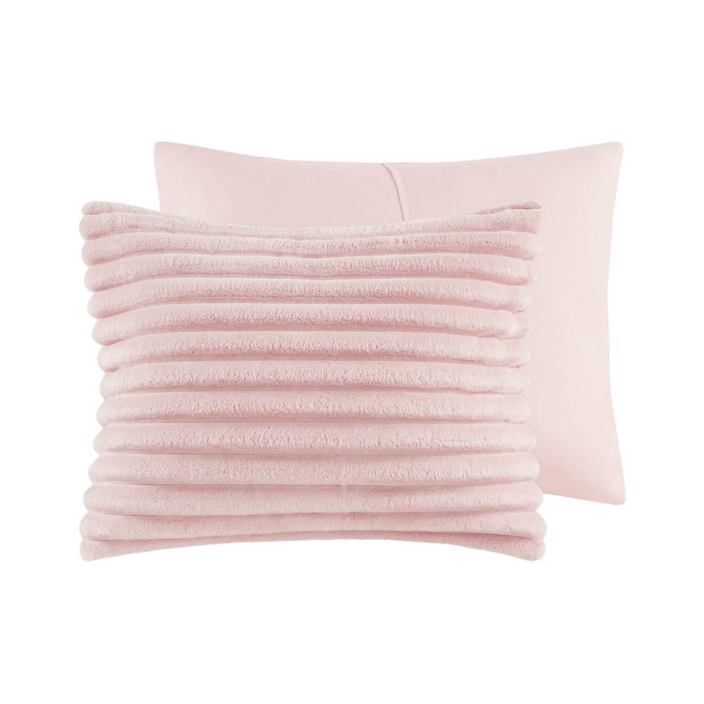 3 Piece Corded Plush Comforter Set. Picture 1
