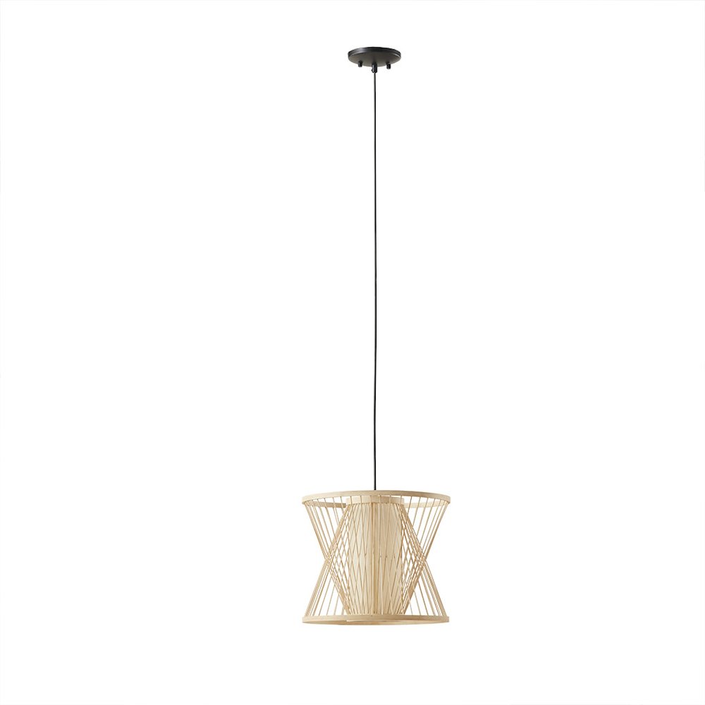 Geometric Bamboo Pendant. Picture 1