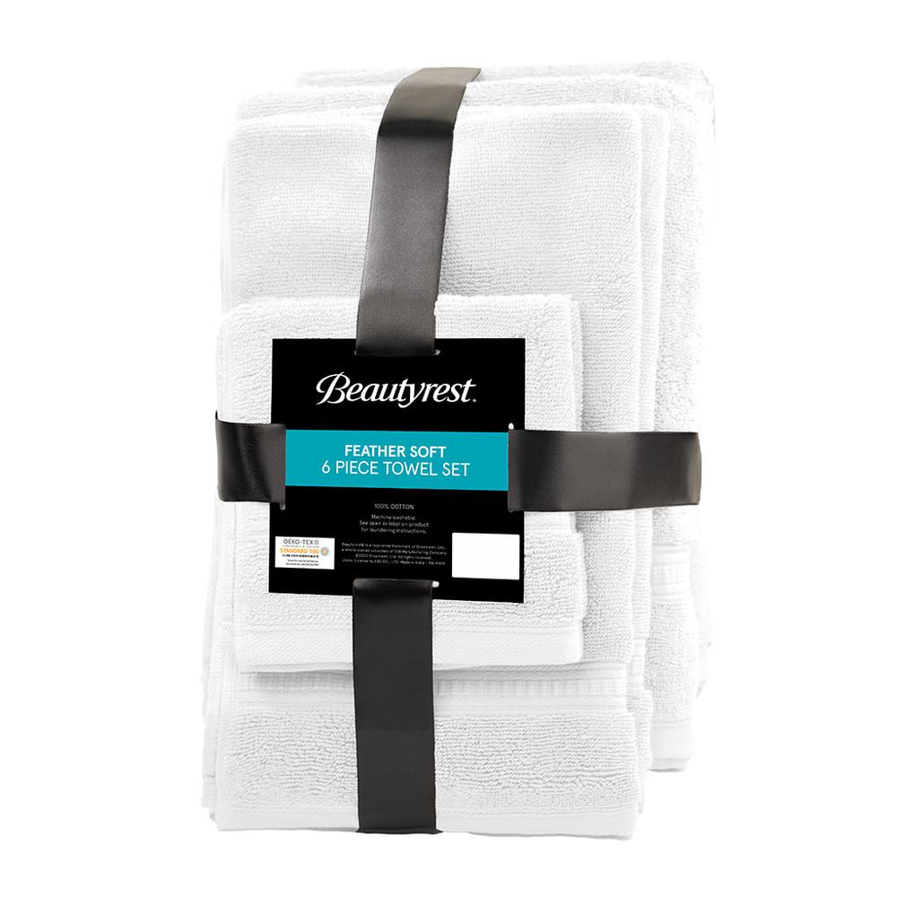 100% Cotton Feather Touch Antimicrobial Towel 6 Piece Set. Picture 3