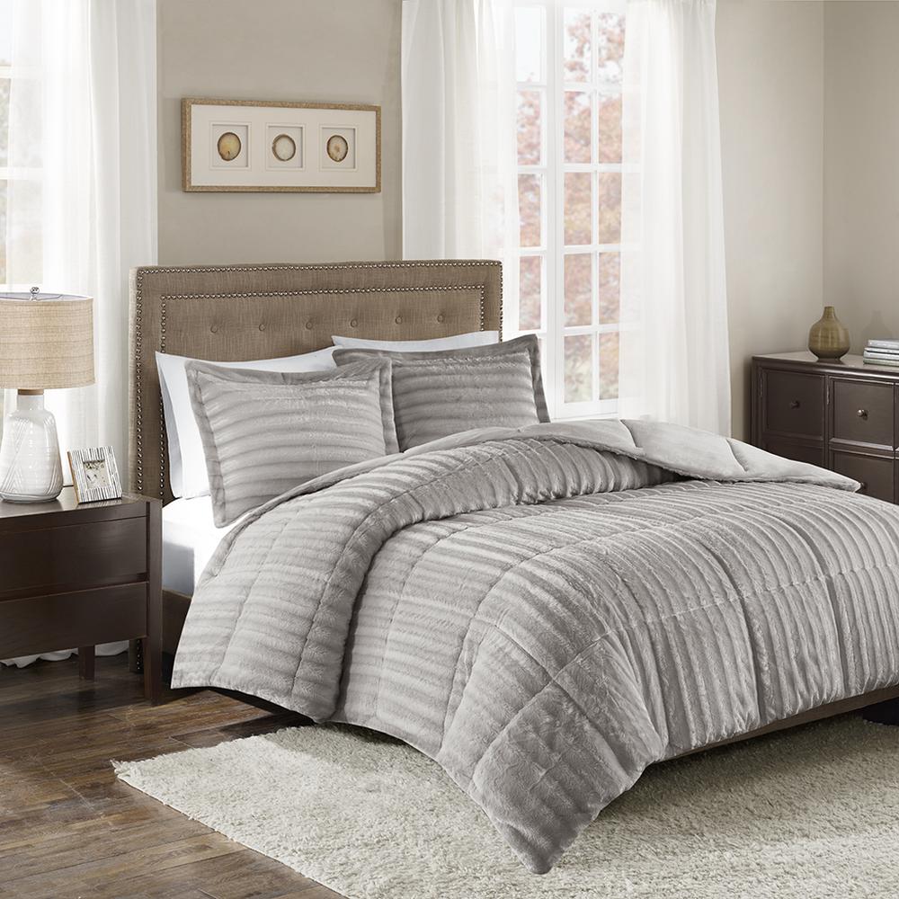 Faux Fur Comforter Mini Set. Picture 1
