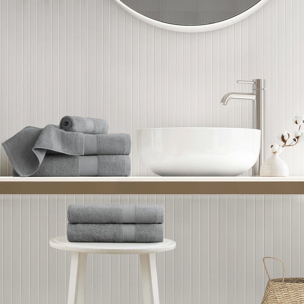 500GSM Plush Towel Set, Charcoal color. Picture 1