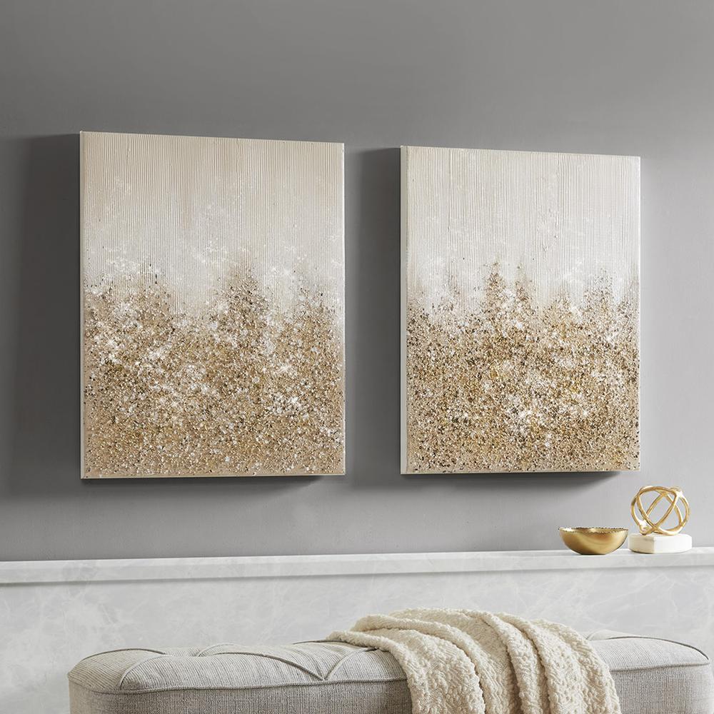 Heavily Embellished 2-piece Canvas Wall Art Set. Picture 5