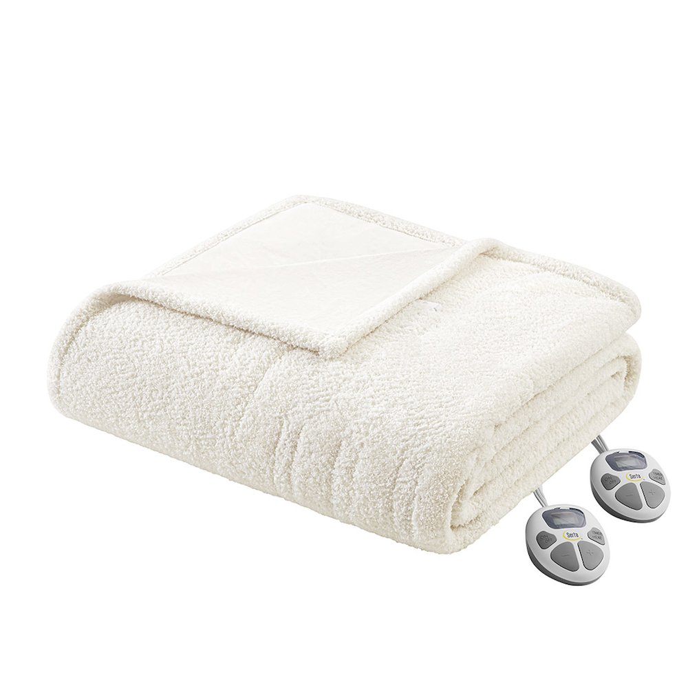 Dream Soft Heated Blanket, Ivory color. Picture 1