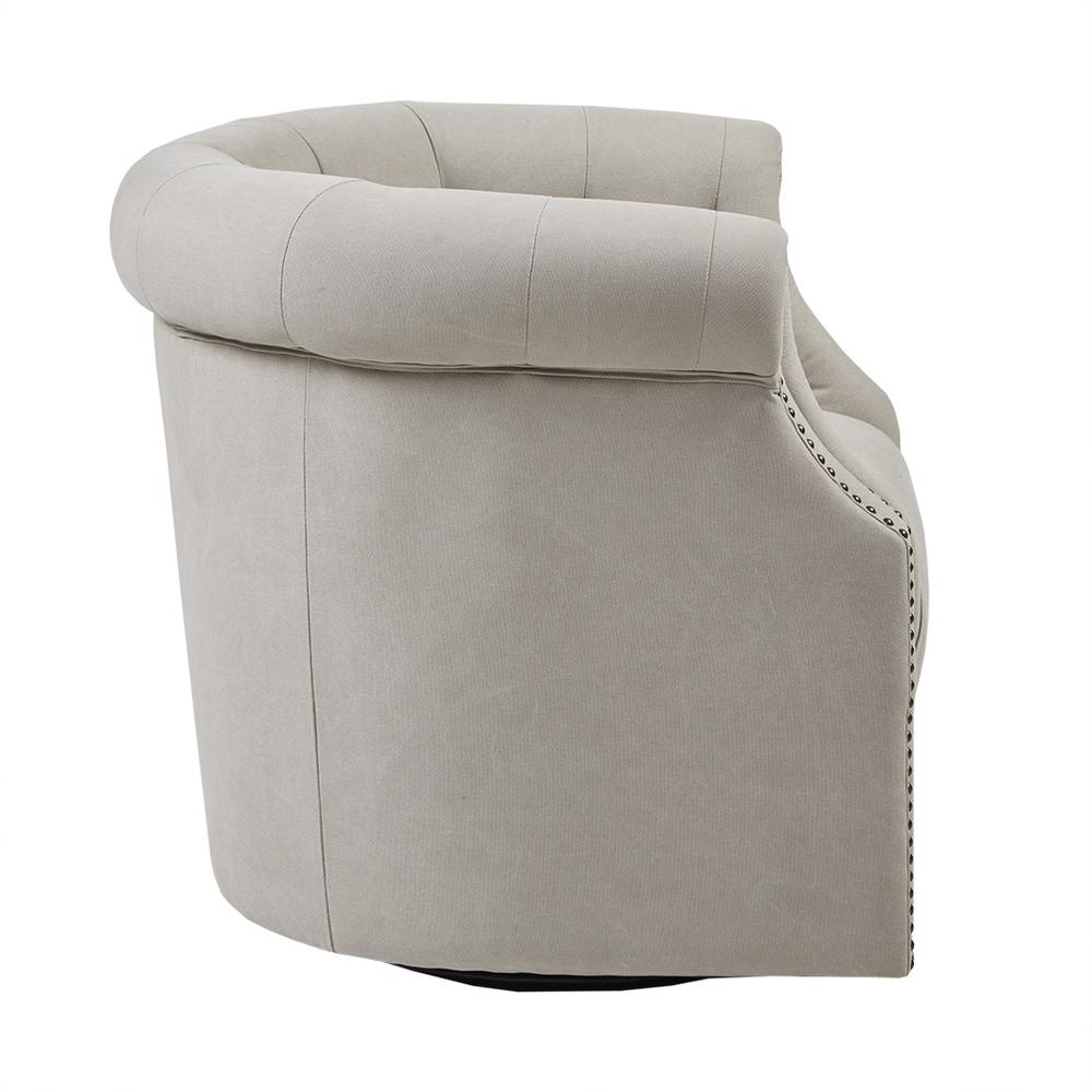 Transitional Swivel Barrel Chair, Belen Kox. Picture 3