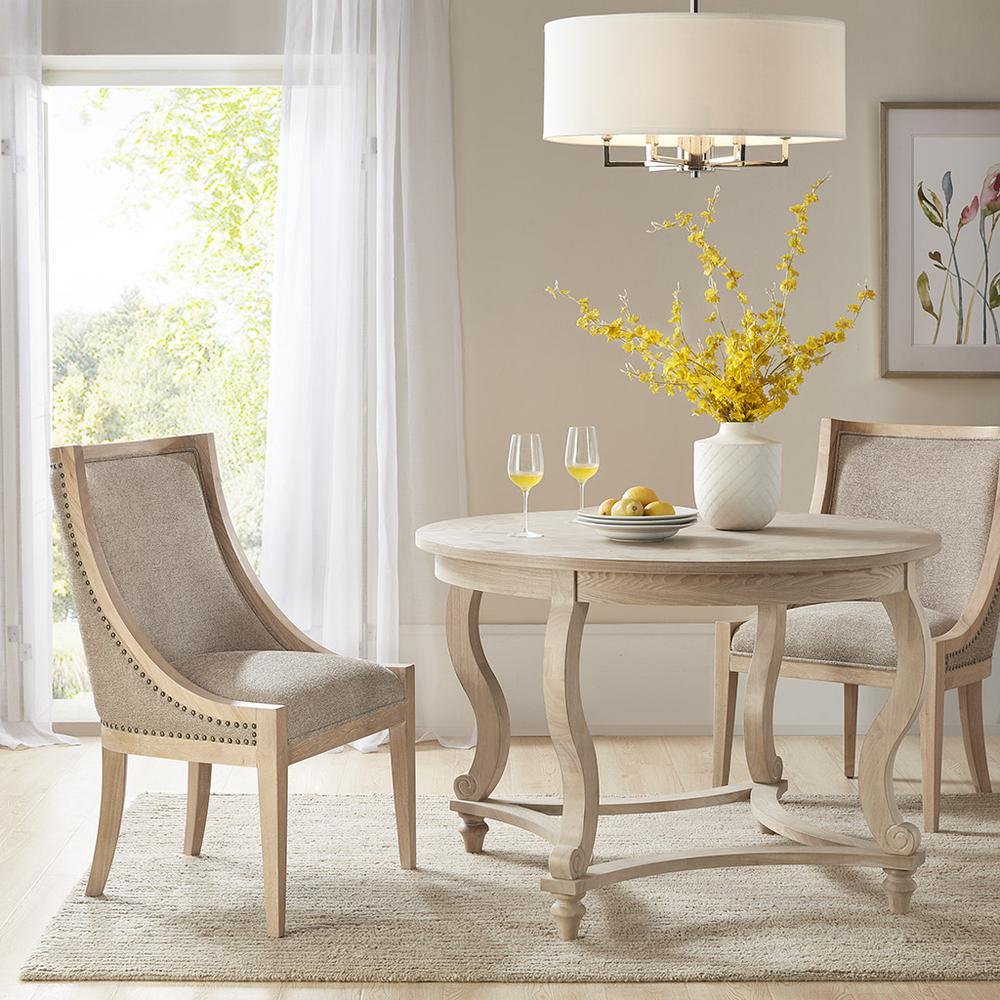 Upholstered Dining Chair with Nailhead Trim. Picture 1