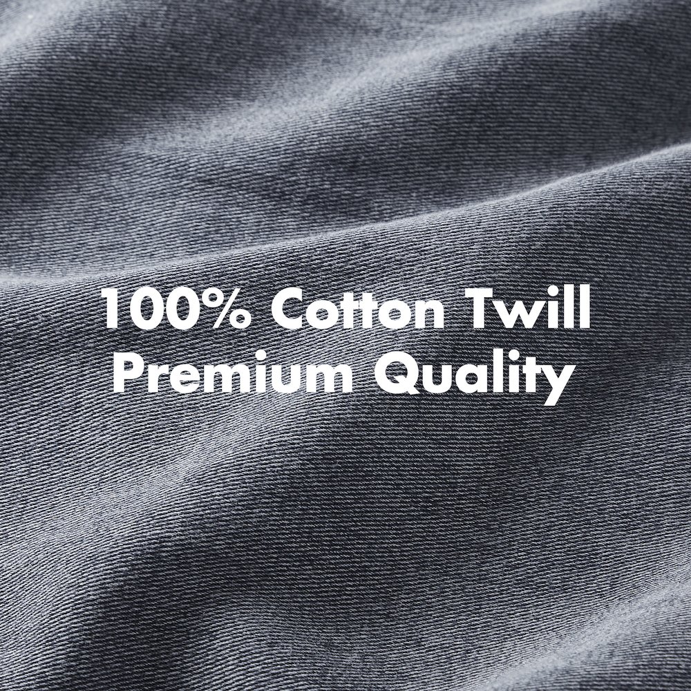 Hudson Twill Washed Duvet Set, Blue color. Picture 5