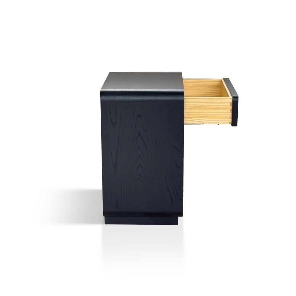 Deco Nightstand, Black Satin color. Picture 1