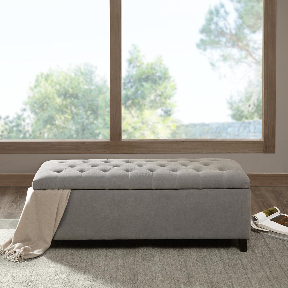 Tufted Top Soft Close Storage Bench. Picture 5