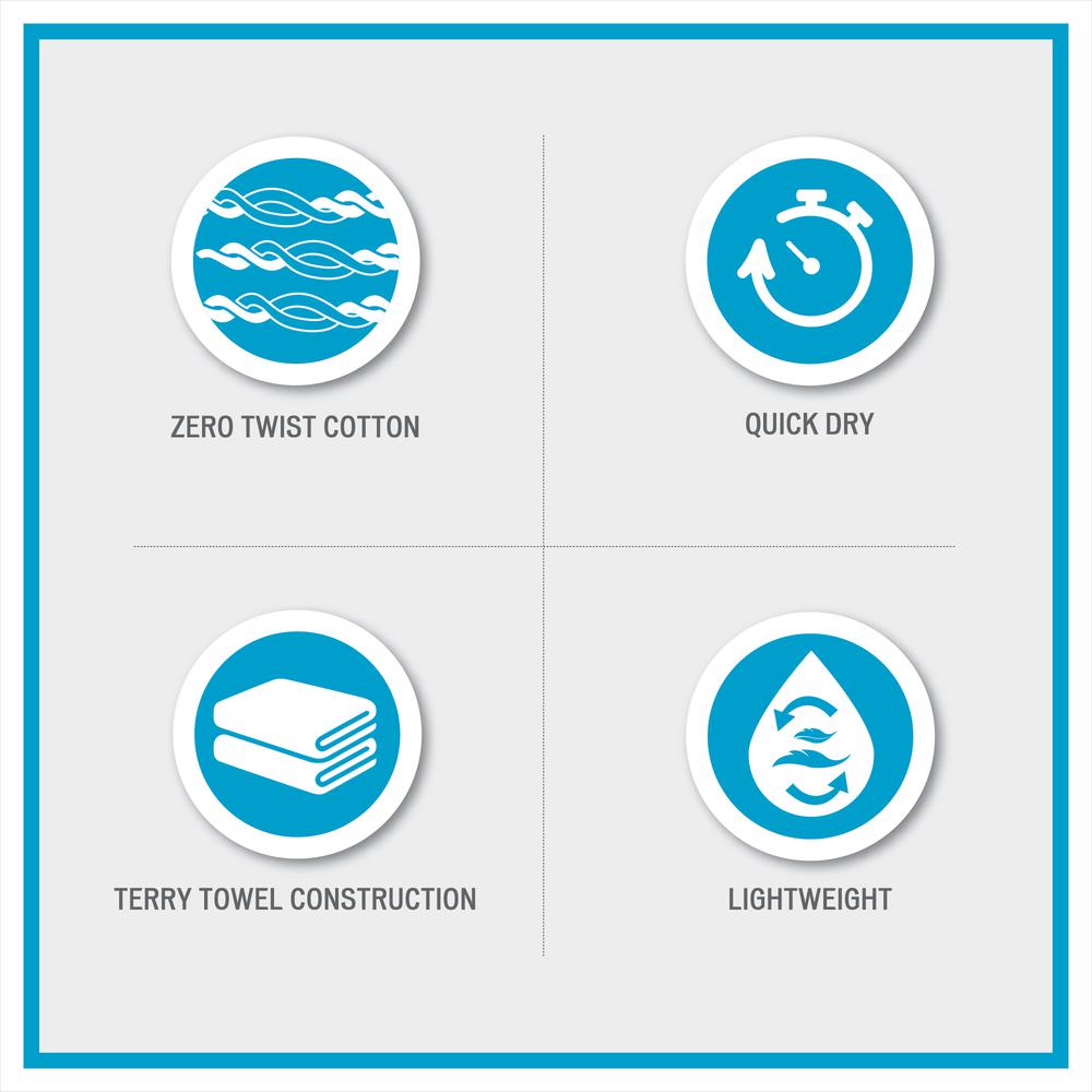 100% Cotton Quick Dry 12 Piece Bath Towel Set. Picture 4