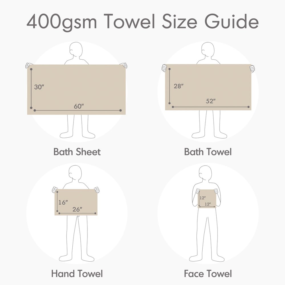 Quick Dry 100% Cotton 12pc Towel Set, Beige color. Picture 2