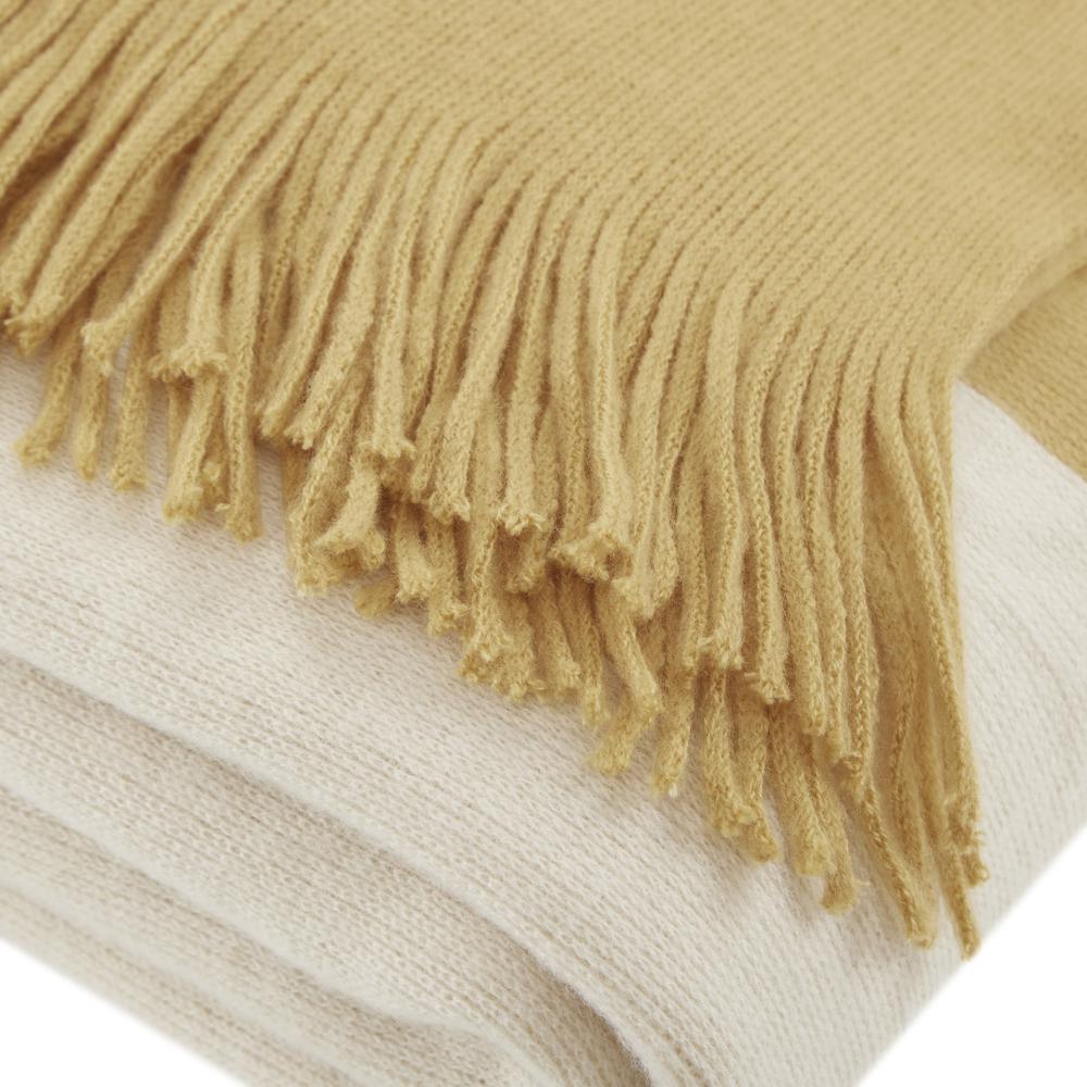 Color Block Faux Cashmere Throw. Picture 5