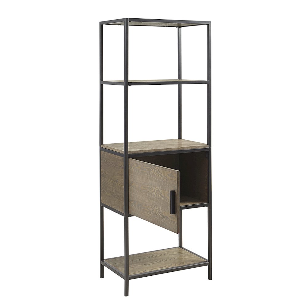 3-Shelf Bookcase with Storage Cabinet. Picture 5