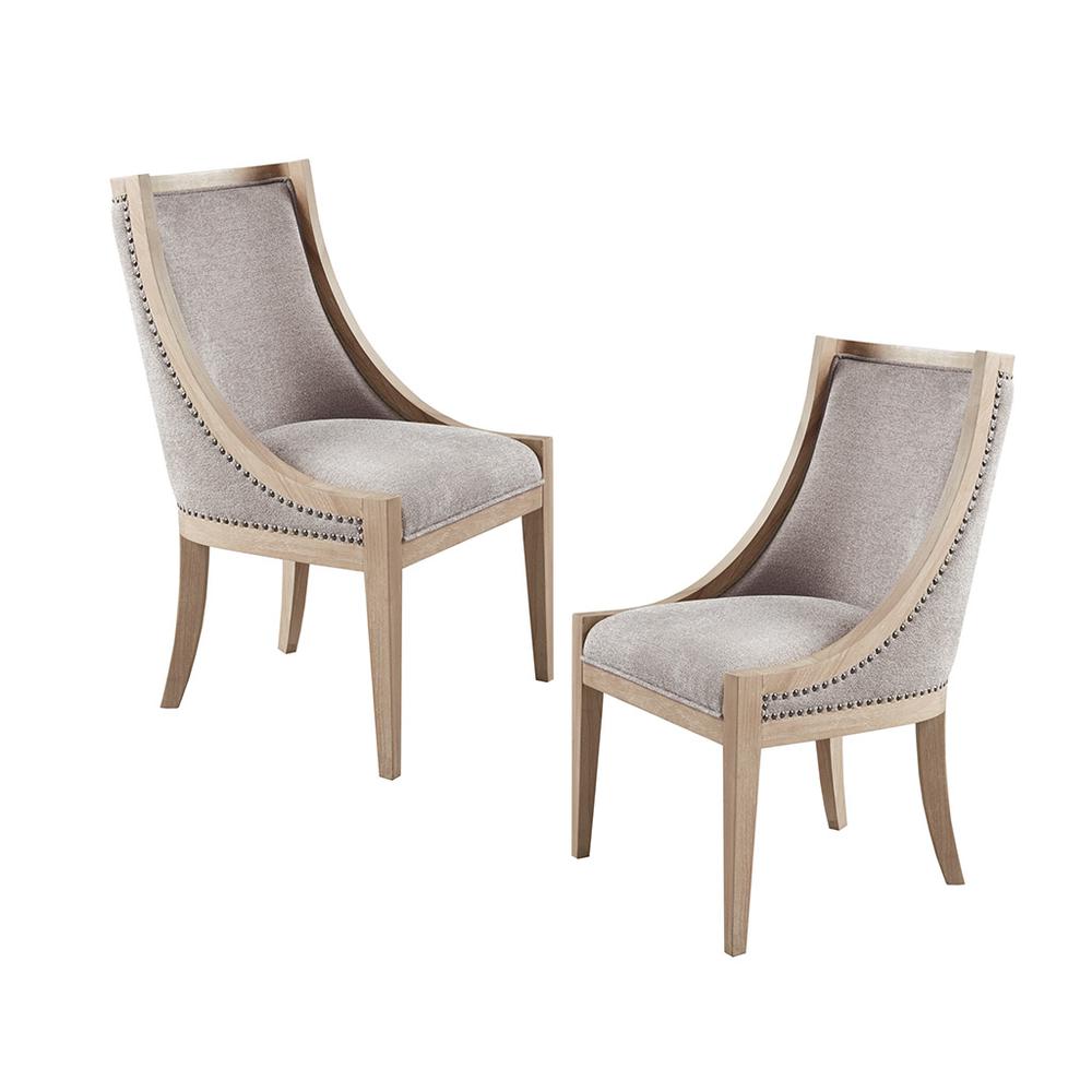 Upholstered Dining Chair with Nailhead Trim. Picture 2