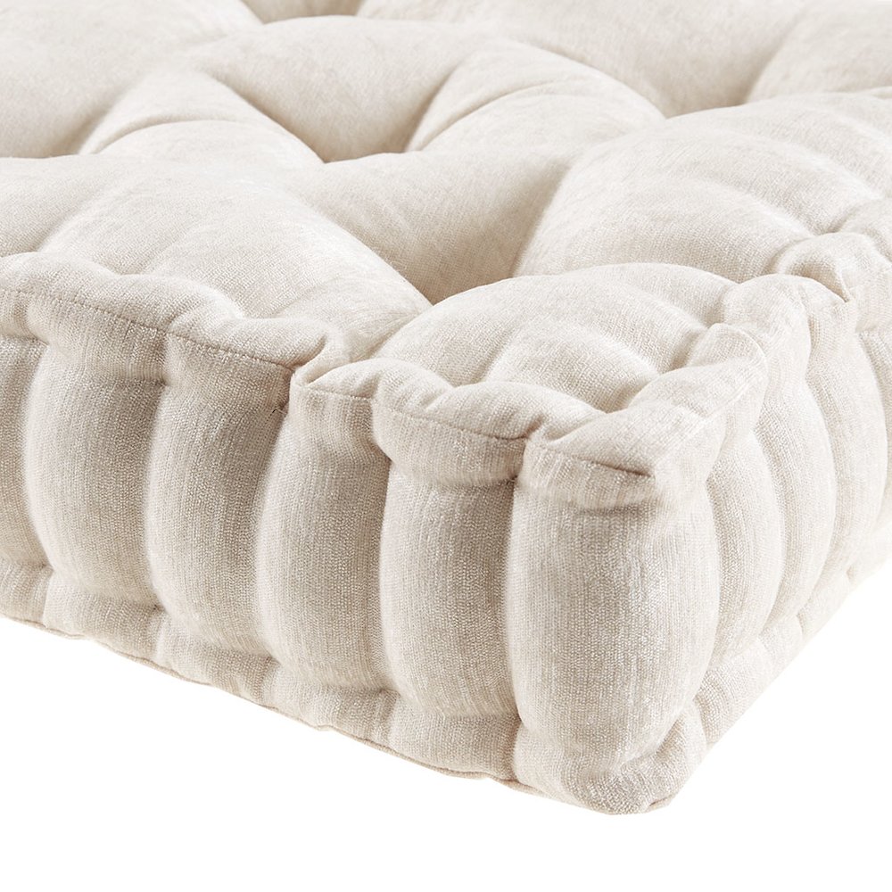 Poly Chenille Square Floor Pillow Cushion. Picture 1