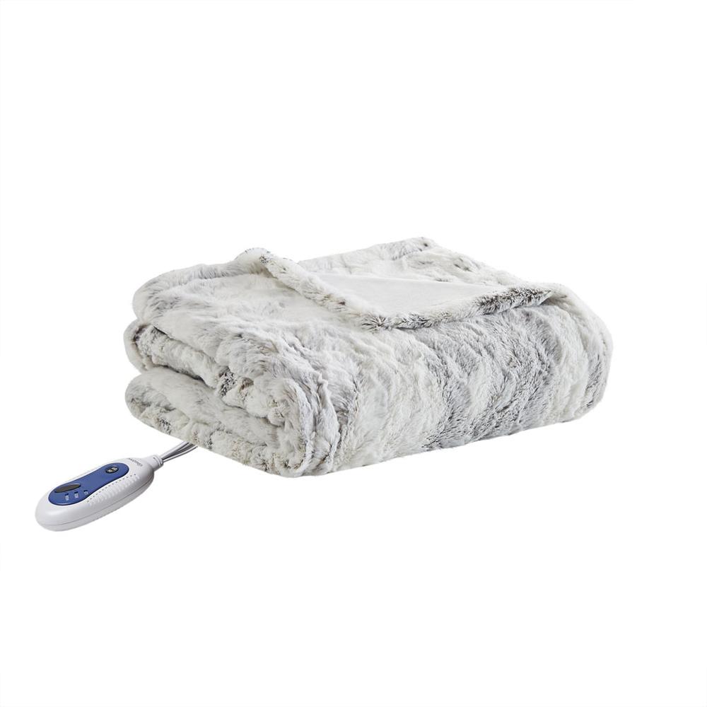 Oversized Faux Fur Heated Throw. Picture 1