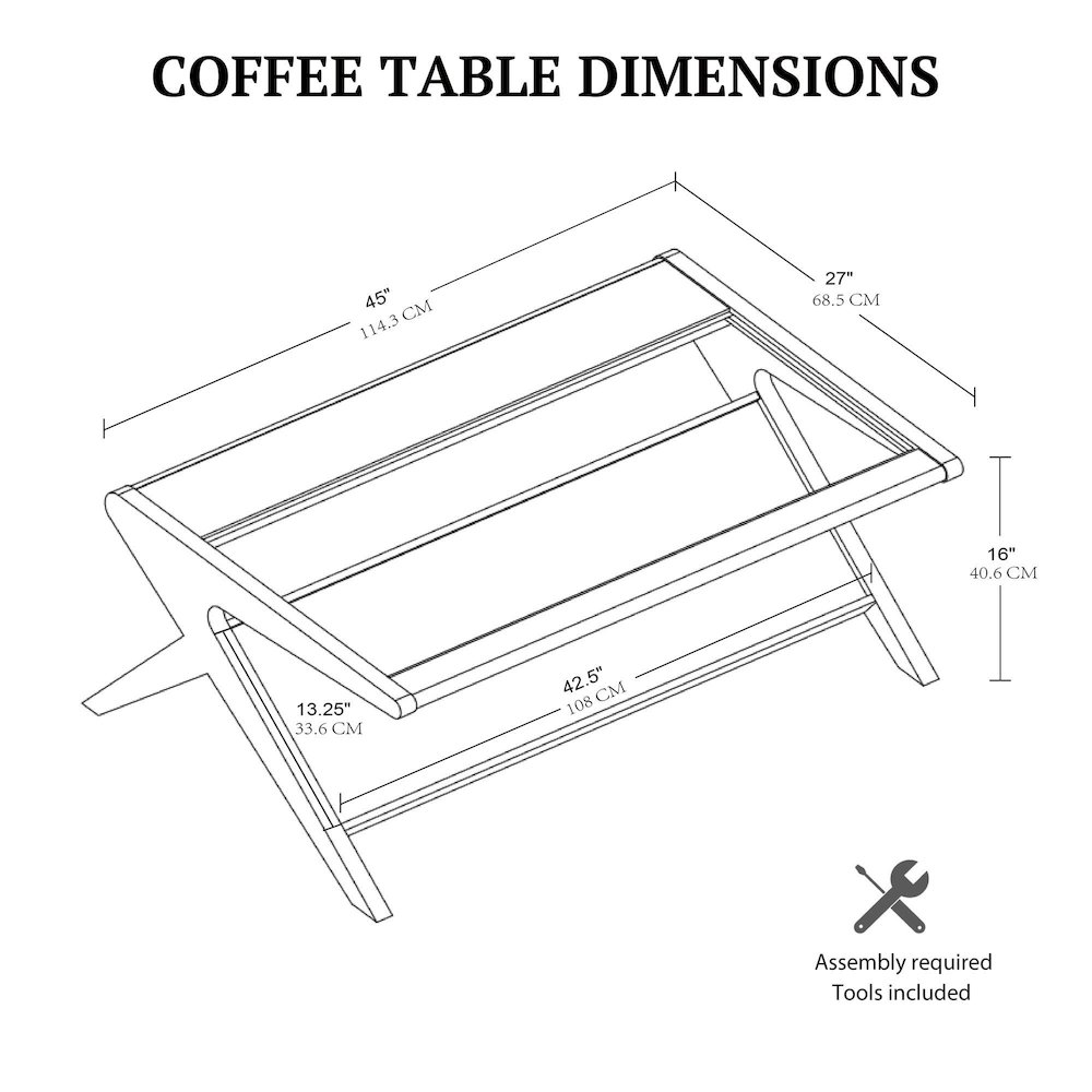 Rocket wood & tempered glass coffee table. Picture 5