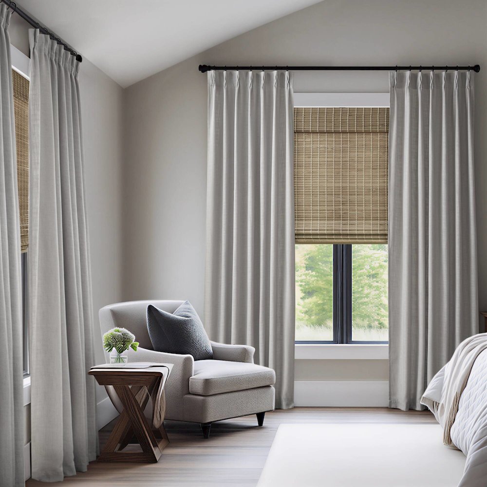 Emery 300gsm poly linen with 7 pinch pleat per pc. Picture 2