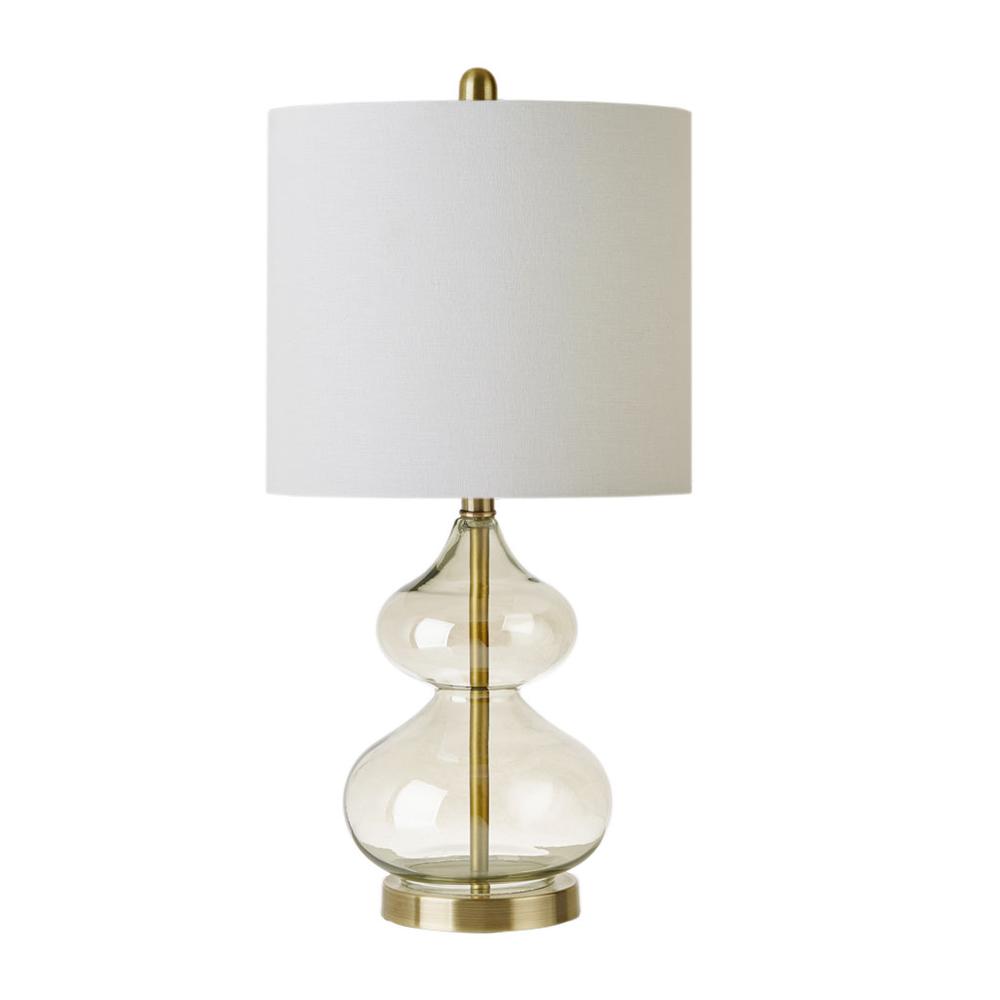 Curved Glass Table Lamp, Set of 2. Picture 1
