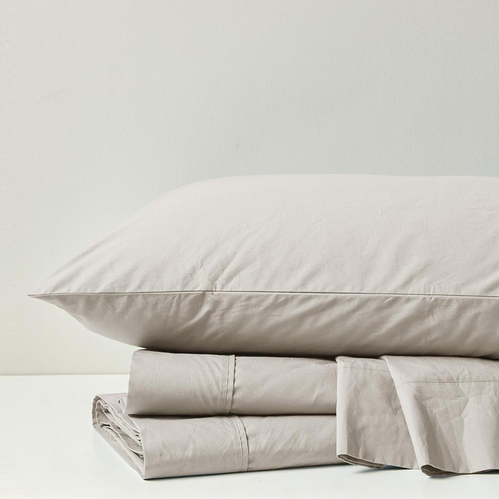 200 Thread Count Relaxed Cotton Percale Sheet Set. Picture 2