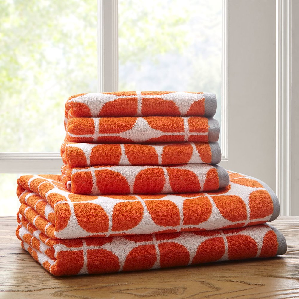 Cotton Jacquard Bath Towel 6 Piece Set. Picture 3