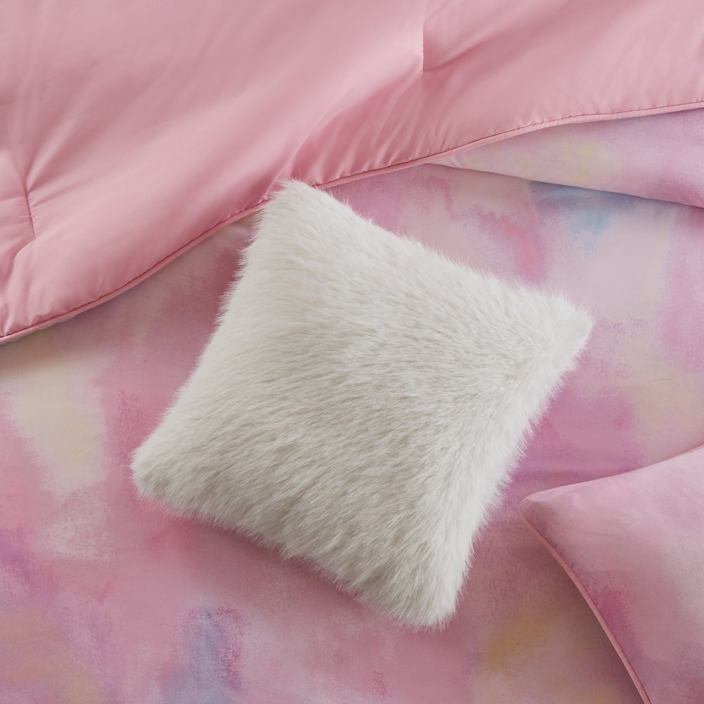 Cassiopeia Watercolor Tie Dye Printed Comforter Set with Throw Pillow. Picture 3