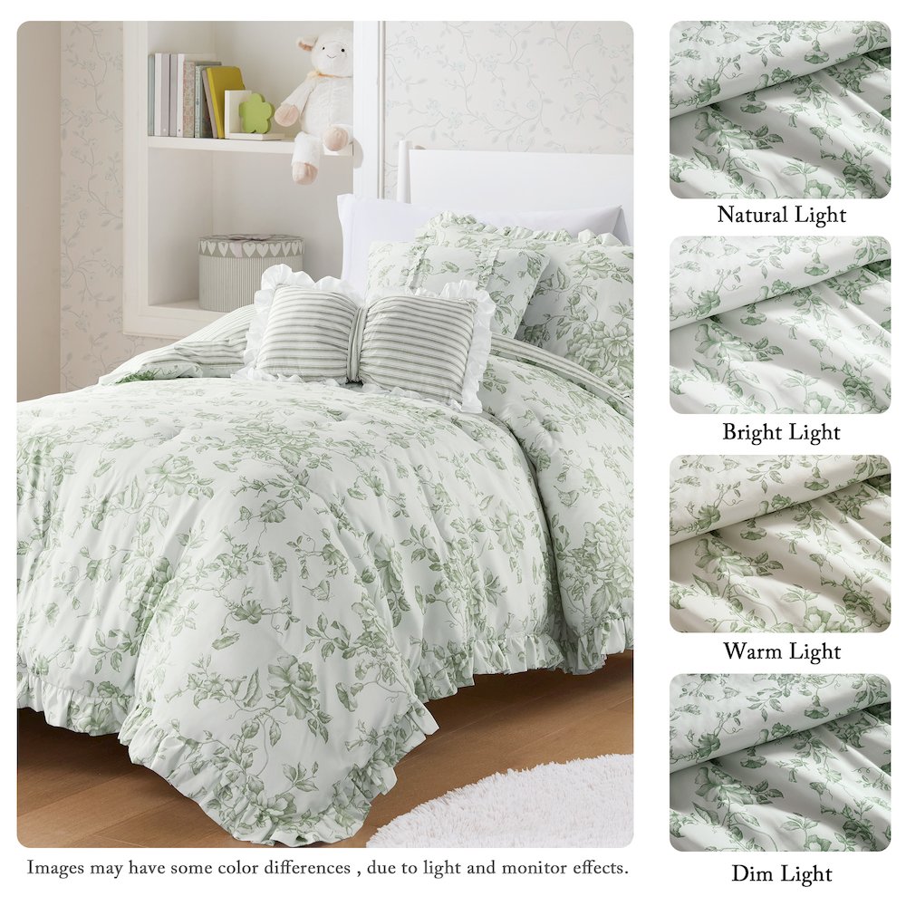 Adele Comforter Set with Decorative Pillows. Picture 2