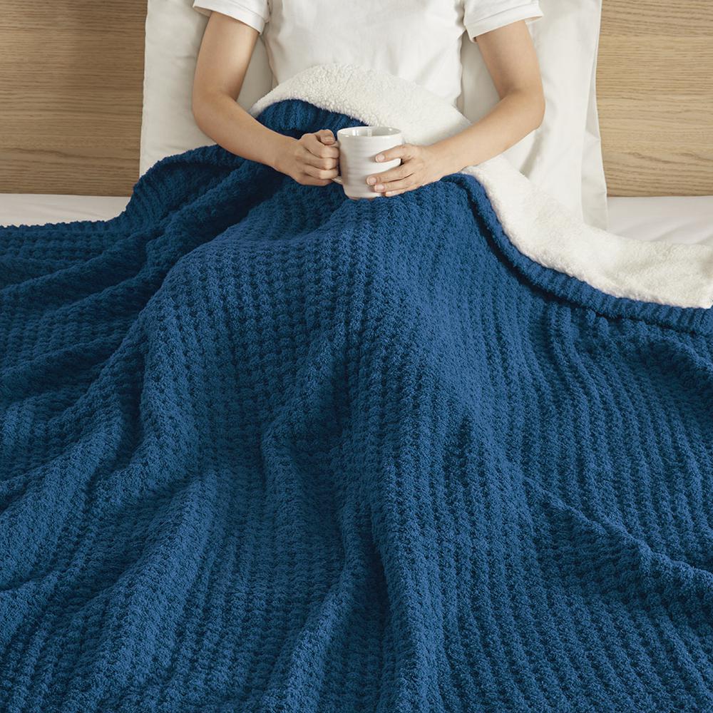 Waffle Knit Chenille Throw. Picture 4
