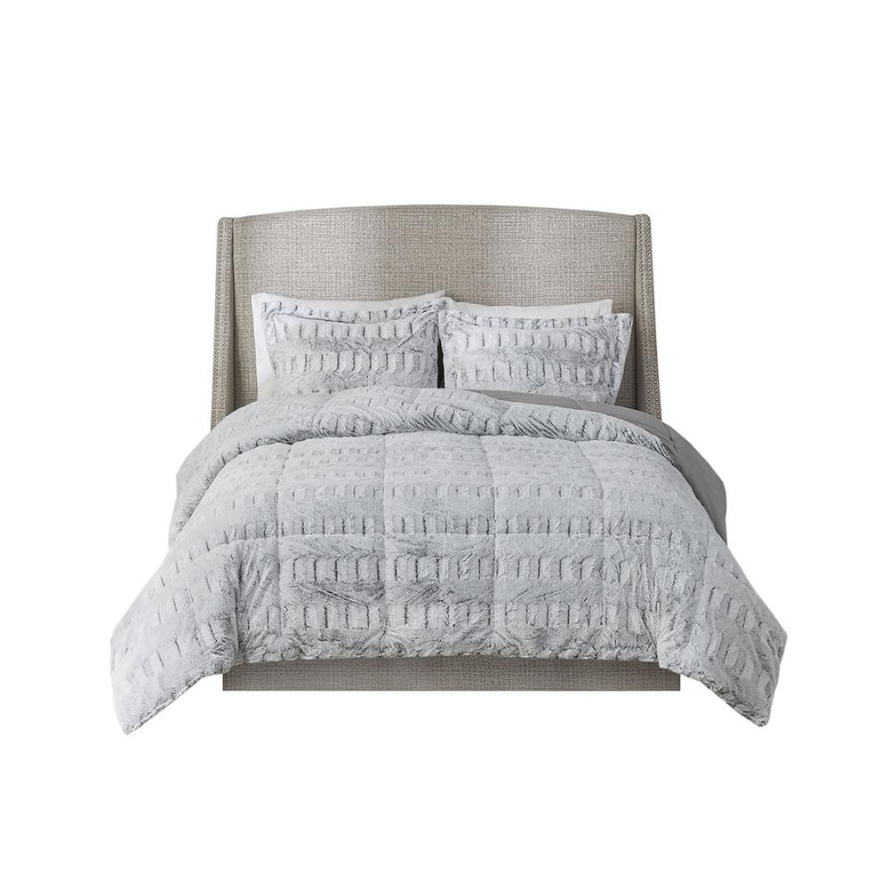 Back Print Long Fur Comforter Mini Set. Picture 2