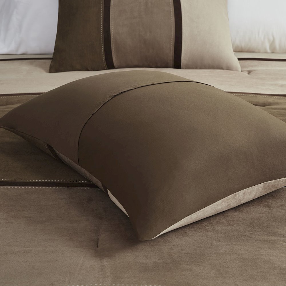 7 Piece Faux Suede Comforter Set. Picture 3