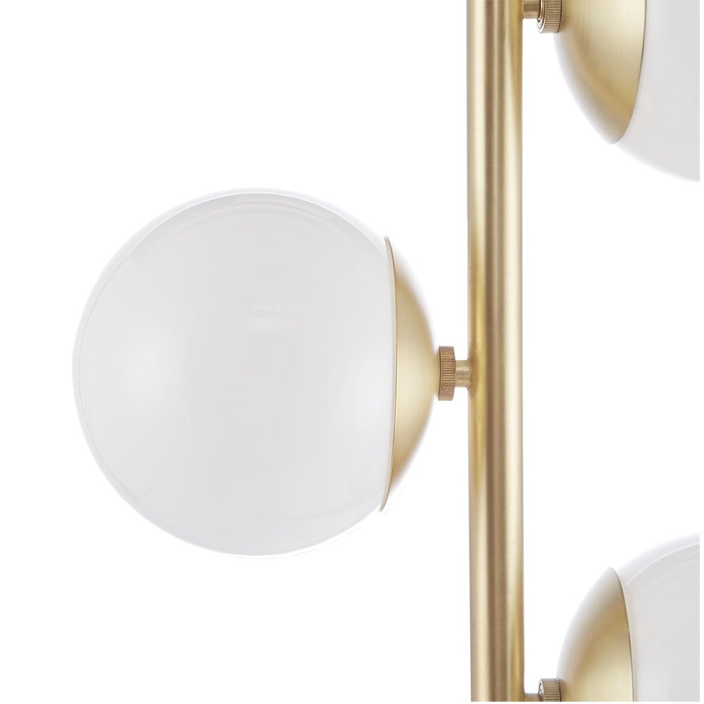 3-Globe Light Floor Lamp with Marble Base. Picture 3