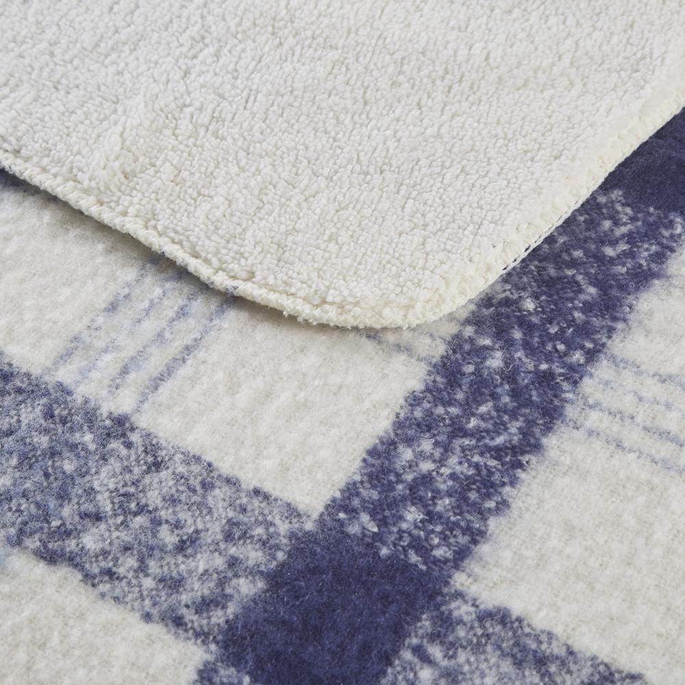 Faux Mohair to Sherpa Throw. Picture 3