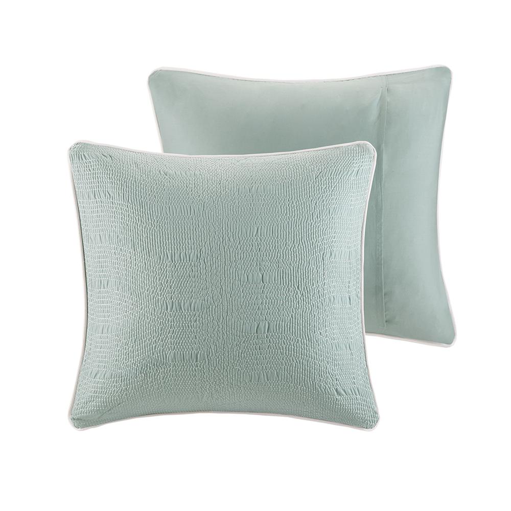 Coastline Euro Sham, Aqua color. Picture 1