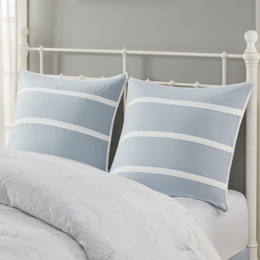 Crystal Beach Euro Sham, Blue color. Picture 2