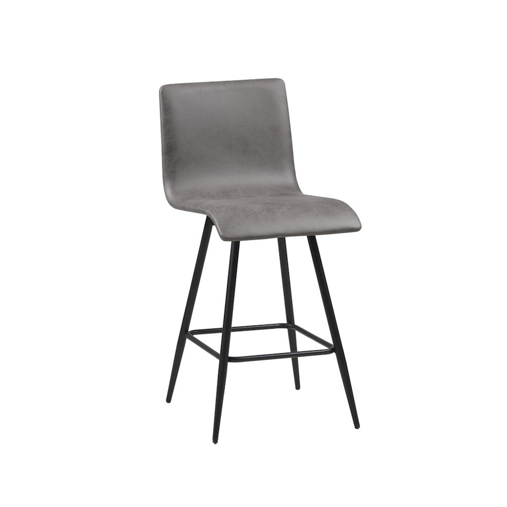 Faux Leather Swivel Counter Stool. Picture 1