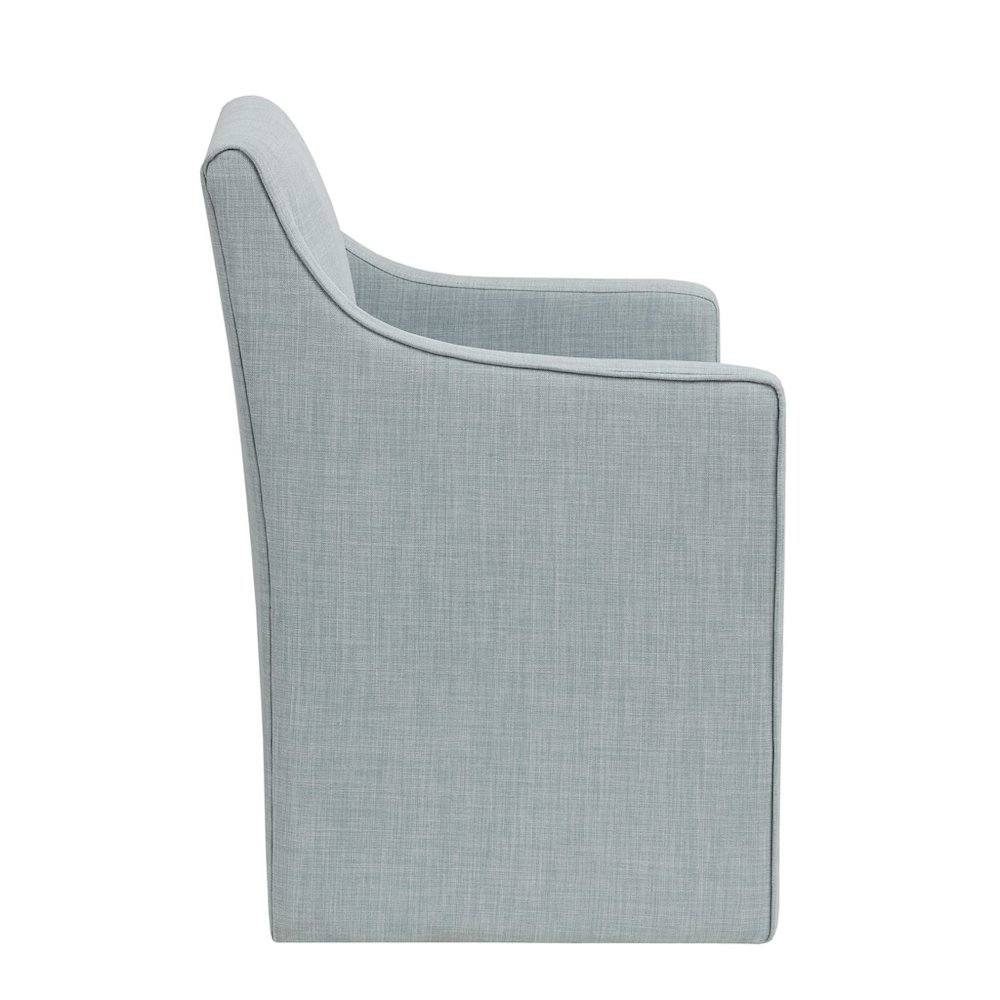 Skirted Dining Arm Chair with Casters. Picture 3