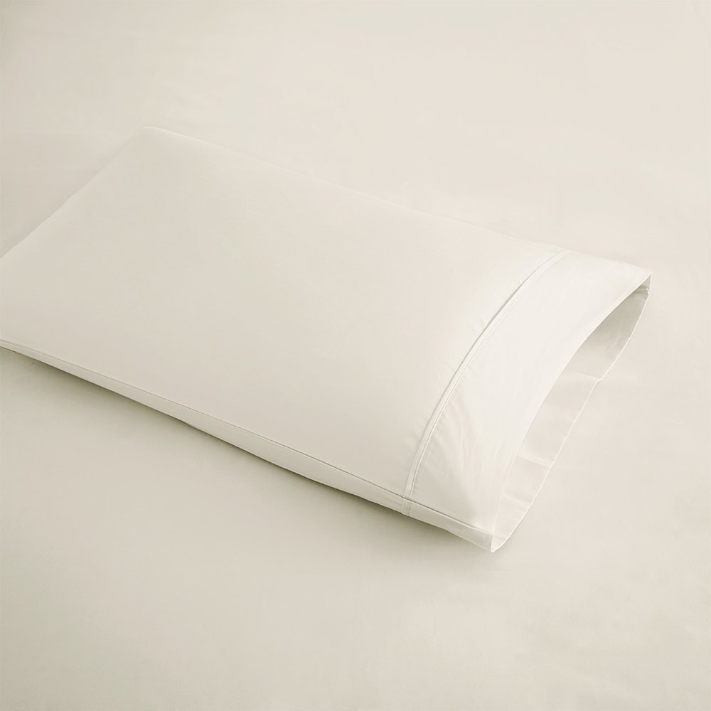 600 Thread Count Cooling Cotton Blend 4 PC Sheet Set, Ivory color. Picture 5