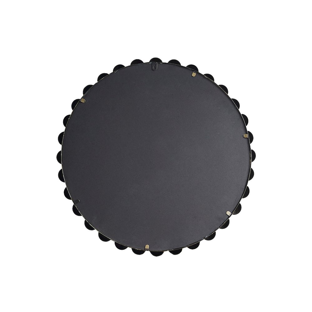 Beaded Round Wall Mirror 27"D. Picture 1