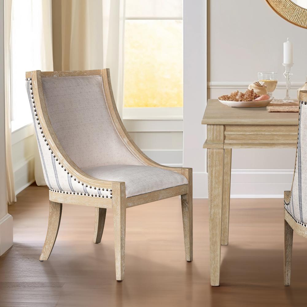 Upholstered Dining Chair with Nailhead Trim. Picture 4