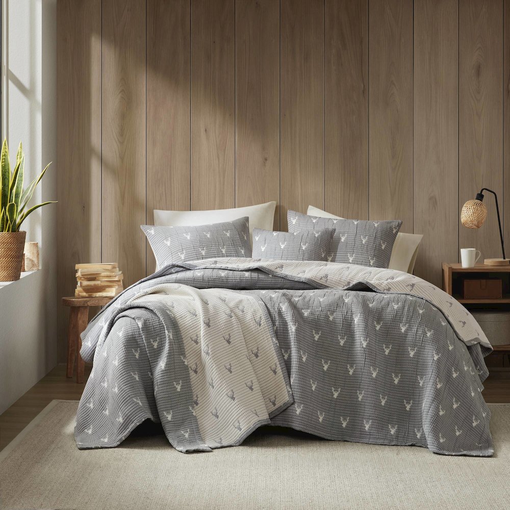 Keystone Throw/Pillow Set, Grey color. Picture 2
