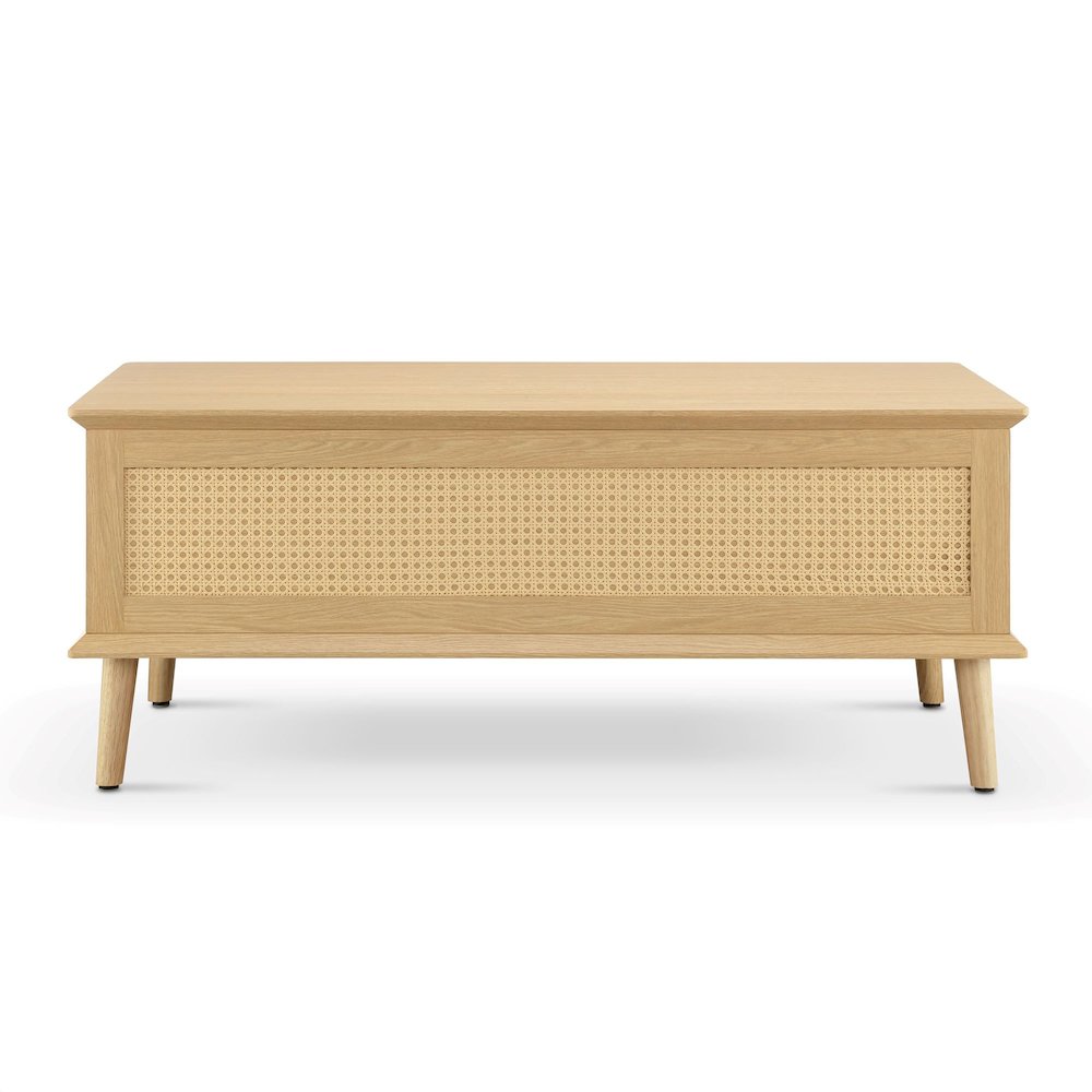 Rattan Lift-Top Coffee Table with Storage. Picture 1