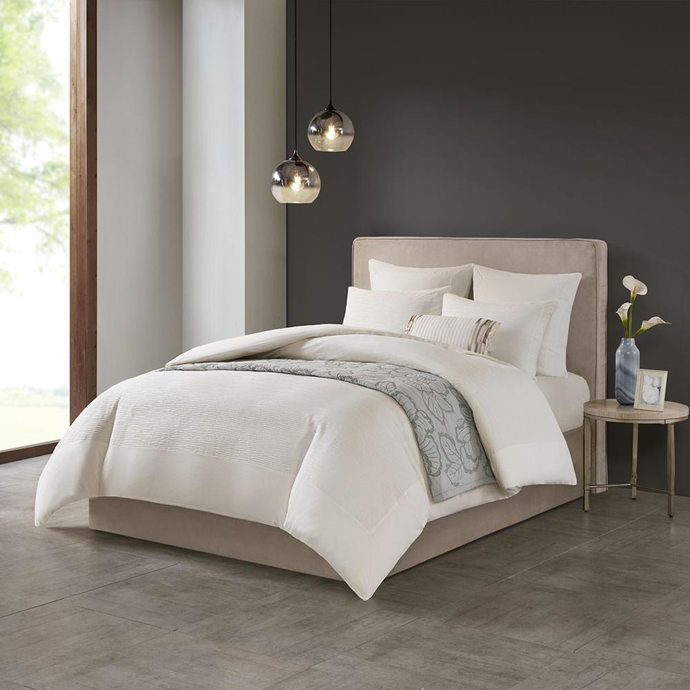 Cotton Blend Yarn Dyed 3 Piece Duvet Cover Set. Picture 4