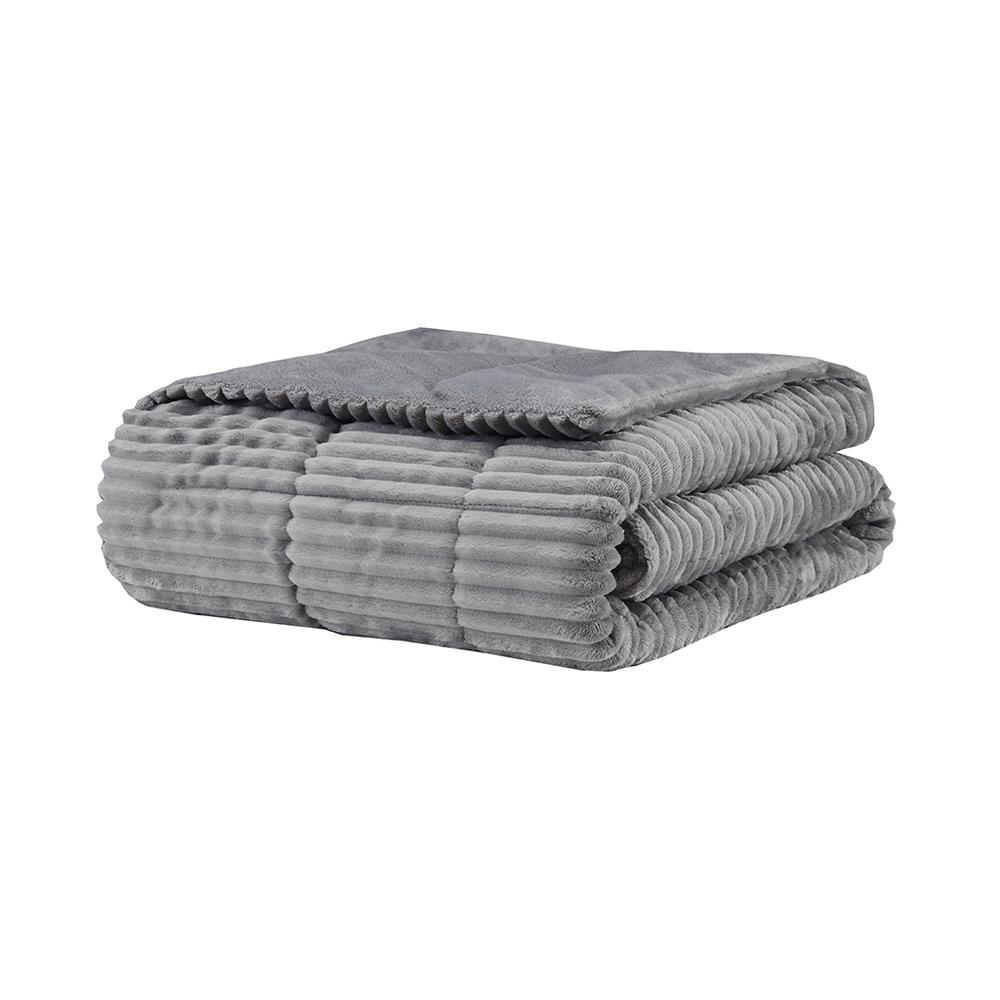Oversized Plush Down Alternative Filled Throw. Picture 4