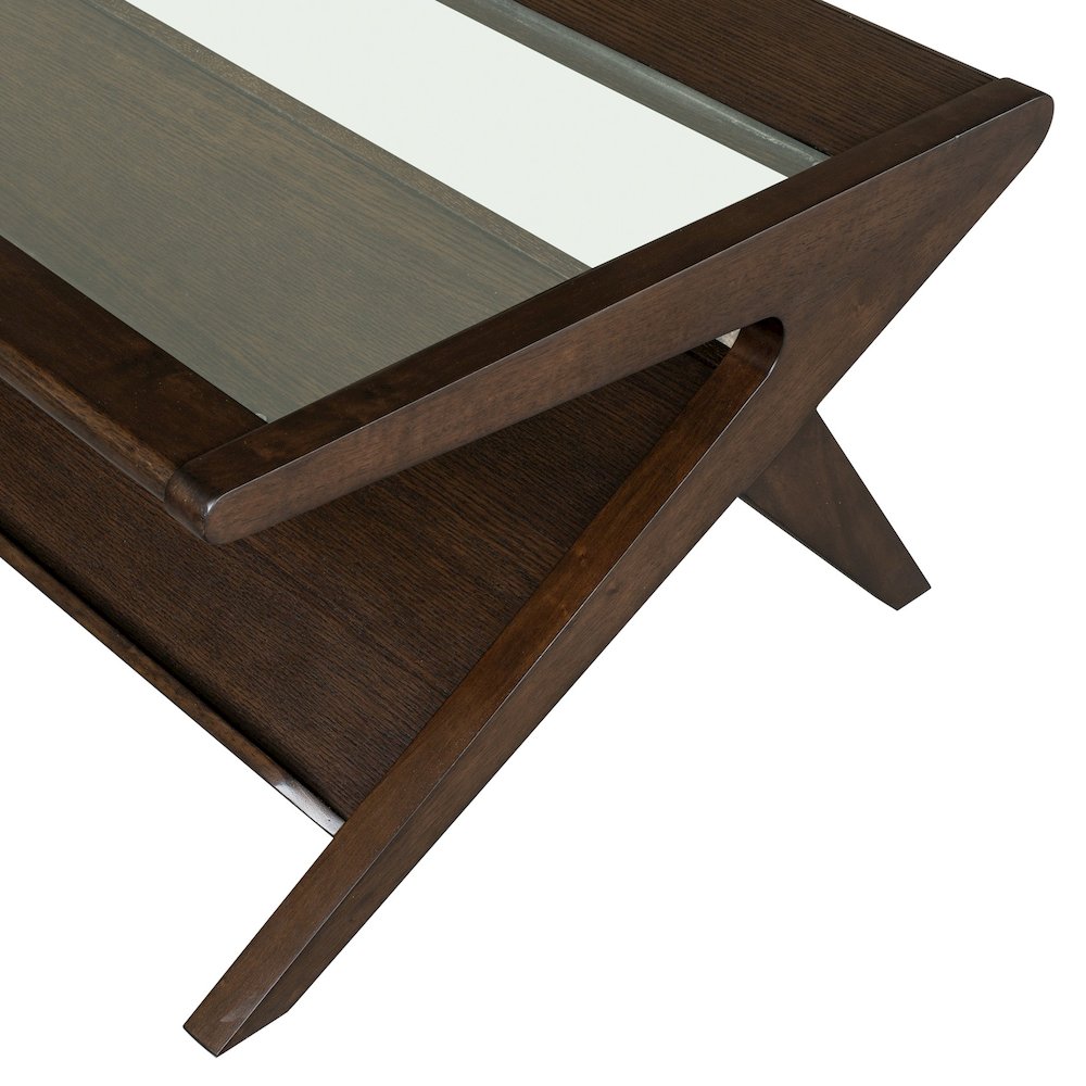 Rocket wood & tempered glass coffee table. Picture 4