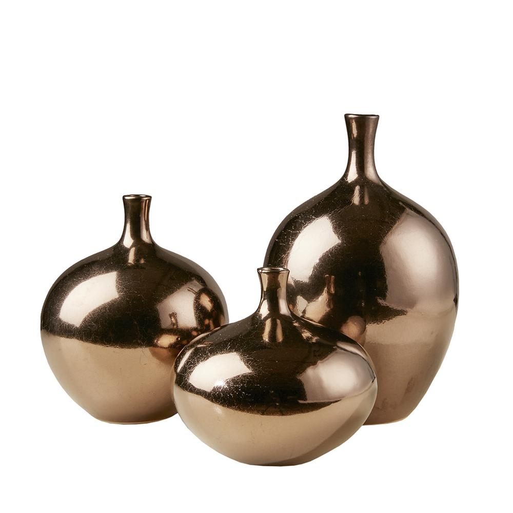 Mirrored Ceramic Decorative Vases 3-piece set. Picture 3